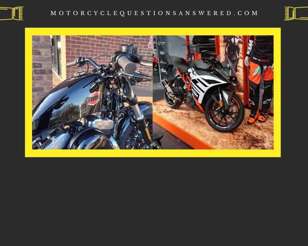 Harley Davidson and KTM Sports bike example